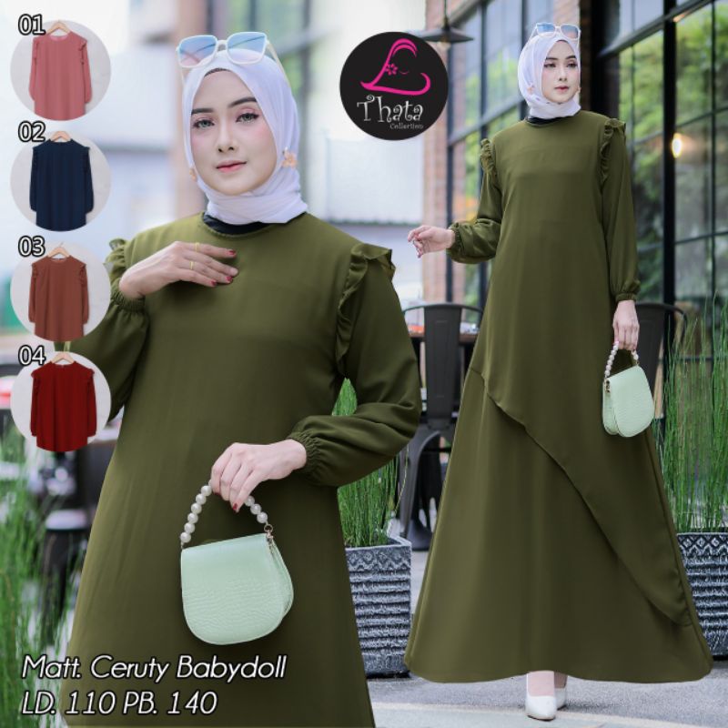 Gamis ceruty babydol armani premium