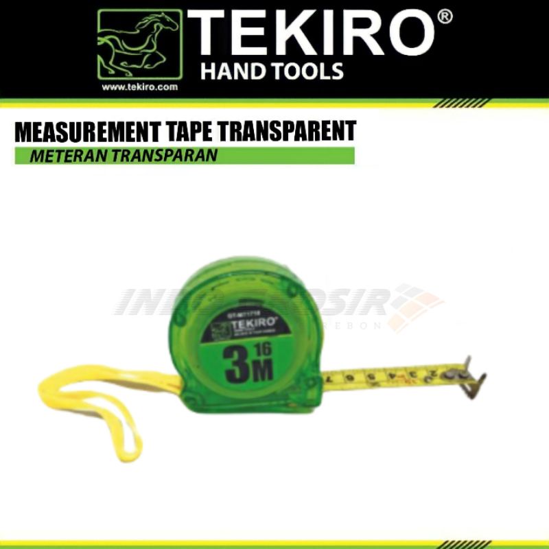 TEKIRO Meteran Transparan 3 M / MEASURING TAPE / Meteran Tangan 3 Meter