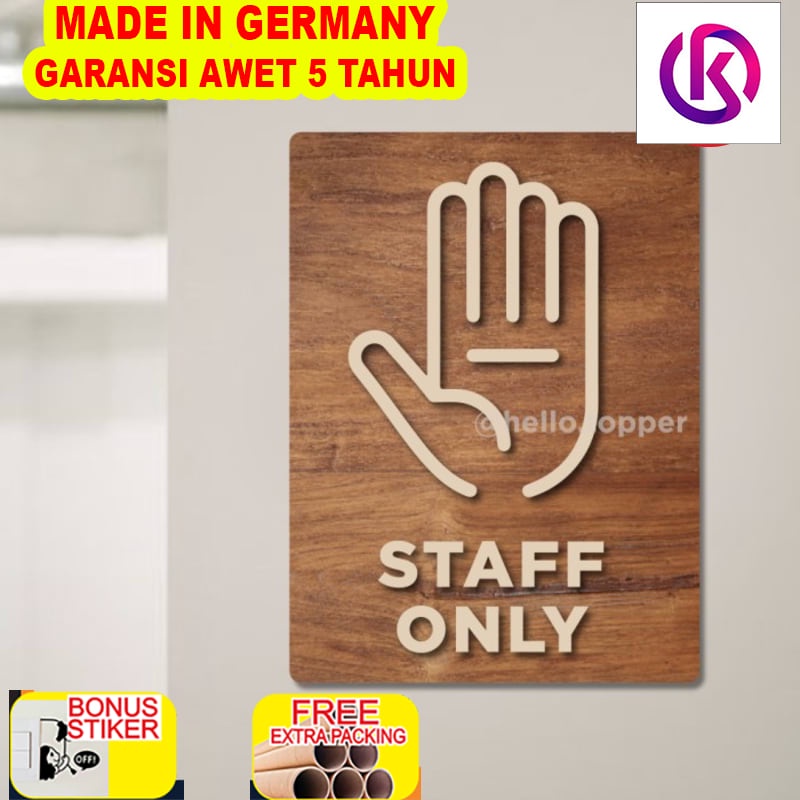 

Promo Staff Only Sign Unik Kayu| Signage Staff Only Unik | Papan Kayu