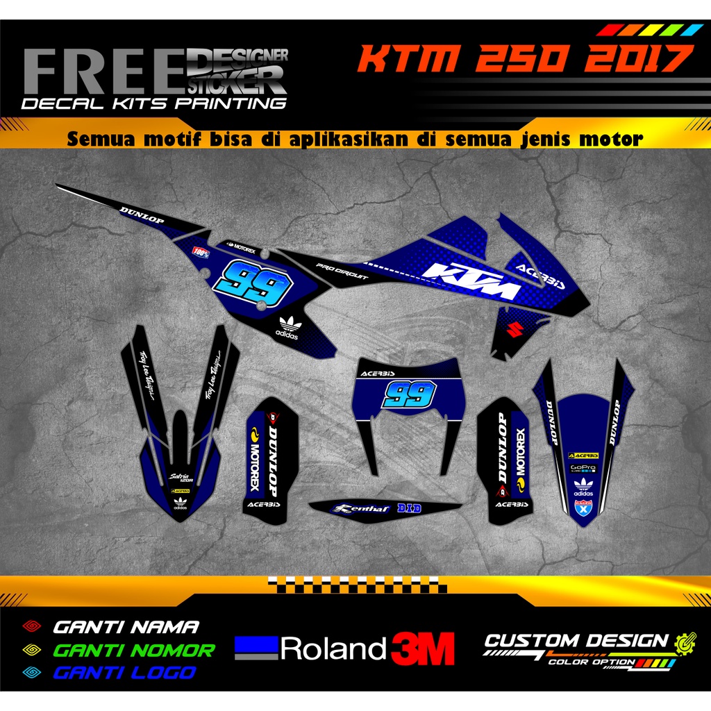 Decal Sticker Motor KTM 250 2017-2023 WS009
