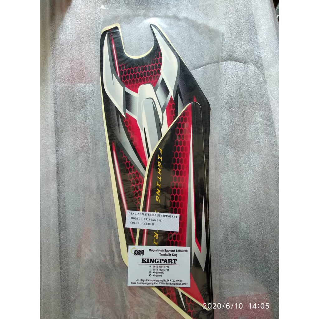 Stiker striping RX King 2007 Merah stiker lis striping rx king 2007 warna merah STRIPING RX KING 200