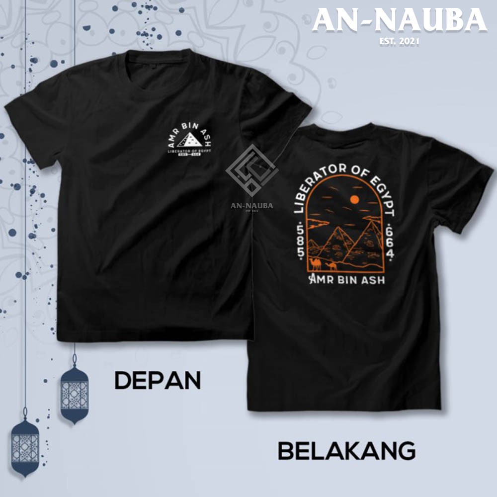 Kaos Dakwah Islami Sahabat Nabi / AMR BIN ASH LIBERATOR EGYPT TSHIRT / Baju Santri Muslim [AN-6317]