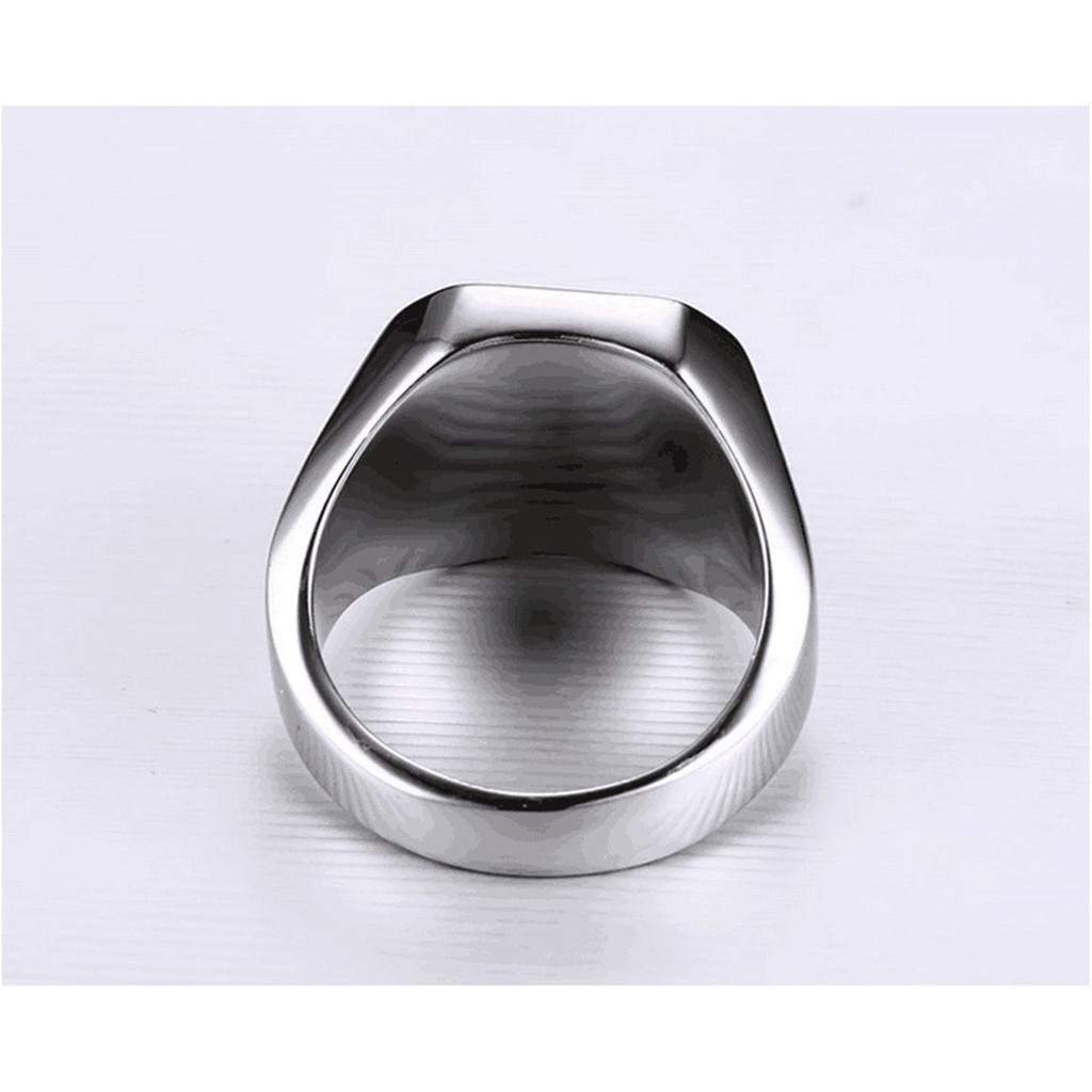 Cincin Pria Titanium Stainless Black Onyx Stone Premium Onix JCP-018