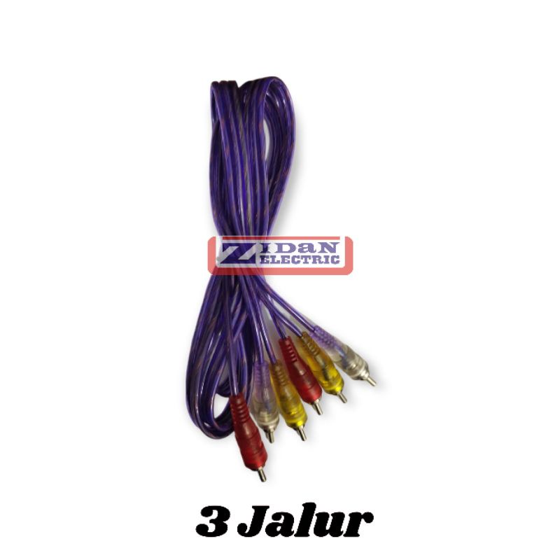 Kabel RCA Audio Video Aux 1,5m 1.5 5 Meter Jack 1 in 1 2 in 1 / Jack 1 2 3 Jalur Lovov