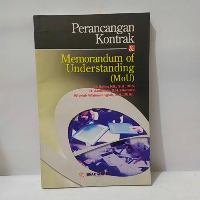 

BUKU PERANCANGAN KONTRAK & MEMORANDUM OF UNDESTANDING MOU BY SALIM