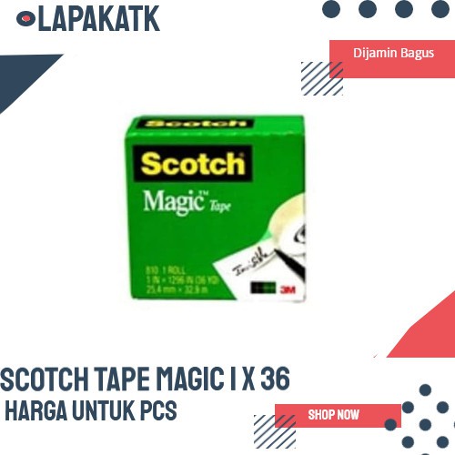 

SCOTCH MAGIC TAPE 810 24MM / SCOTCH 810 1 INCH X 36 YARD +