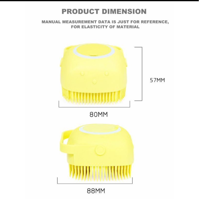 sikat badan silikon dispenser shower brush silicone