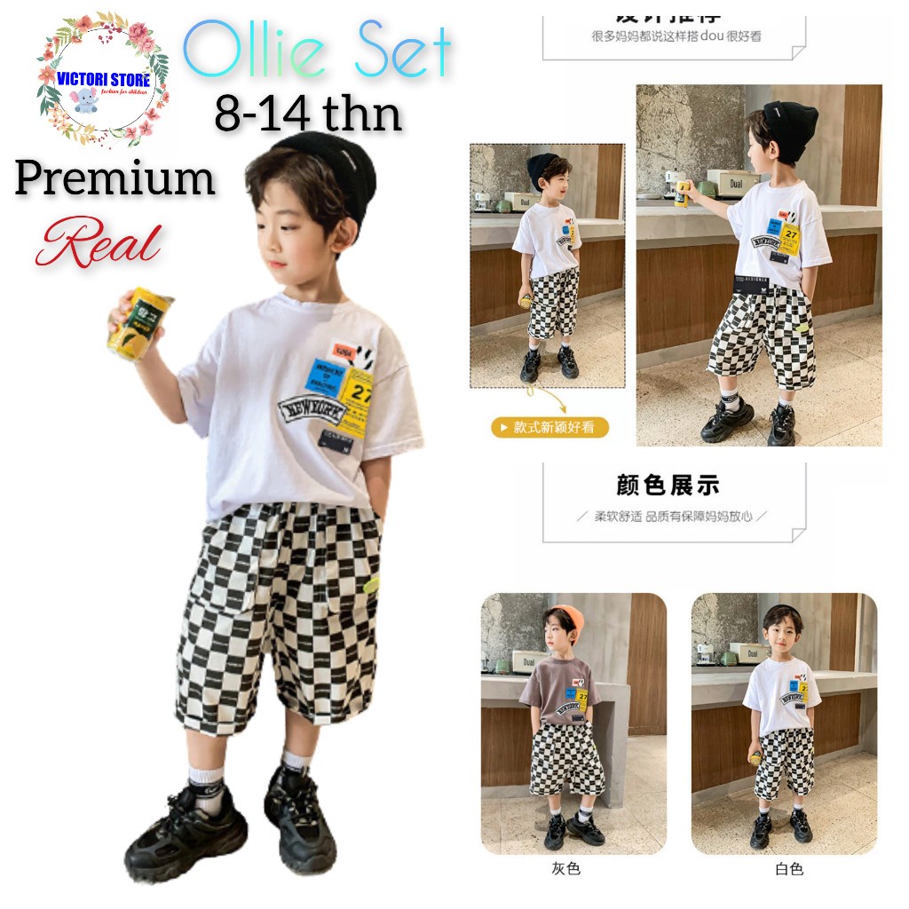 Baju Remaja Setelan Anak Laki Laki Fashion Boyset OLLIE Teenager Korean Style Import