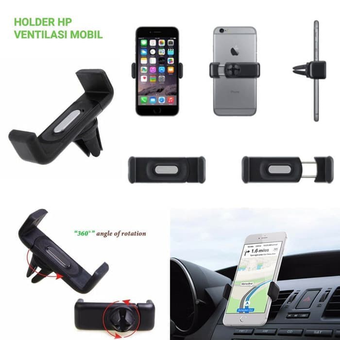 Holder Mobil / CAR Holder / CARMOUNT VENTILASI Jepit AC 360derajat Grosir