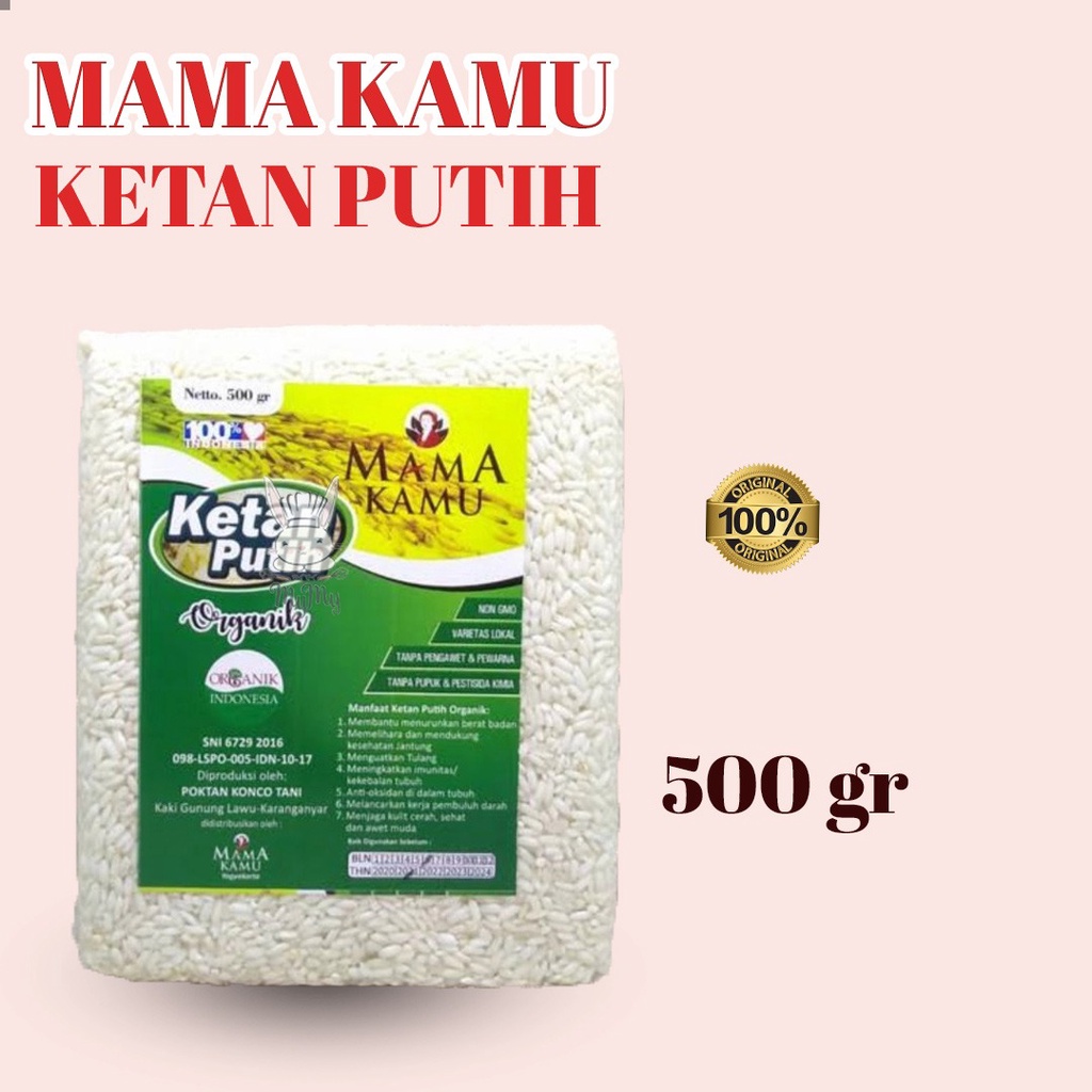 

Mama Kamu Beras Ketan Putih Organik 500gr | Organic White Sticky Rice