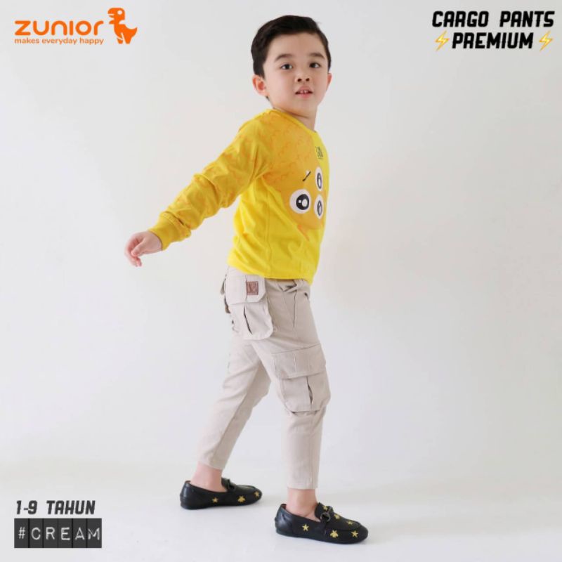 Celana Cargo anak laki laki Panjang Chinos pdl Celana Gunung bahan Katun Kargo pants Zunior Warna Hitam Army