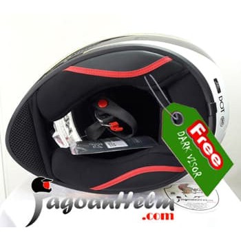 Untuk Anda KBC Helm VK ZERO DARK VISOR   Black YLLW BLCK   DDring CLEAR FLAT Vis