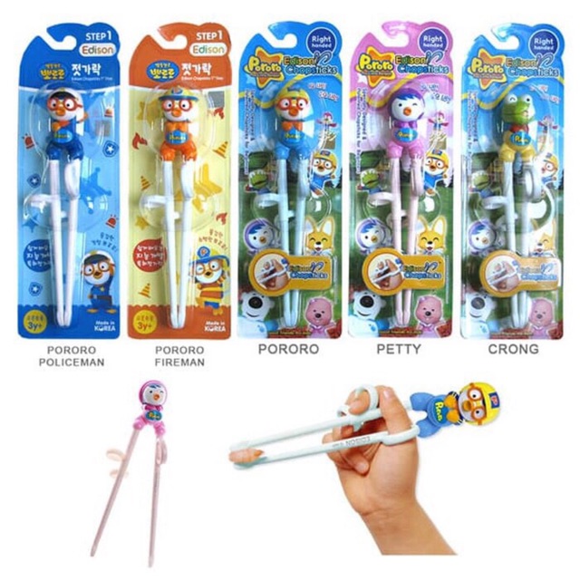 Edison Training Chopstick Pororo / Sumpit Anak BPA FREE