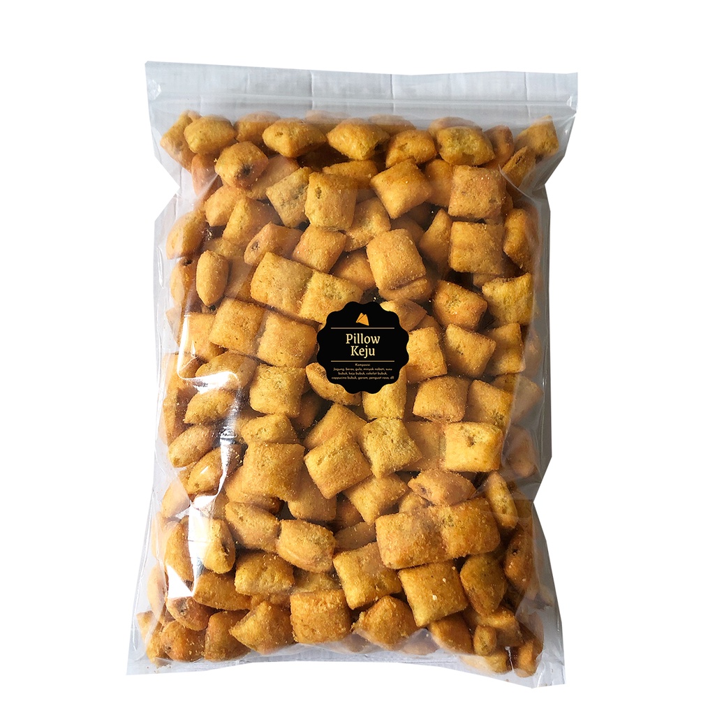 [DELISH SNACKS] Pillow Keju (Grosir) 500gr / Snack Cemilan Camilan Piloko Cheese / Asin Gurih