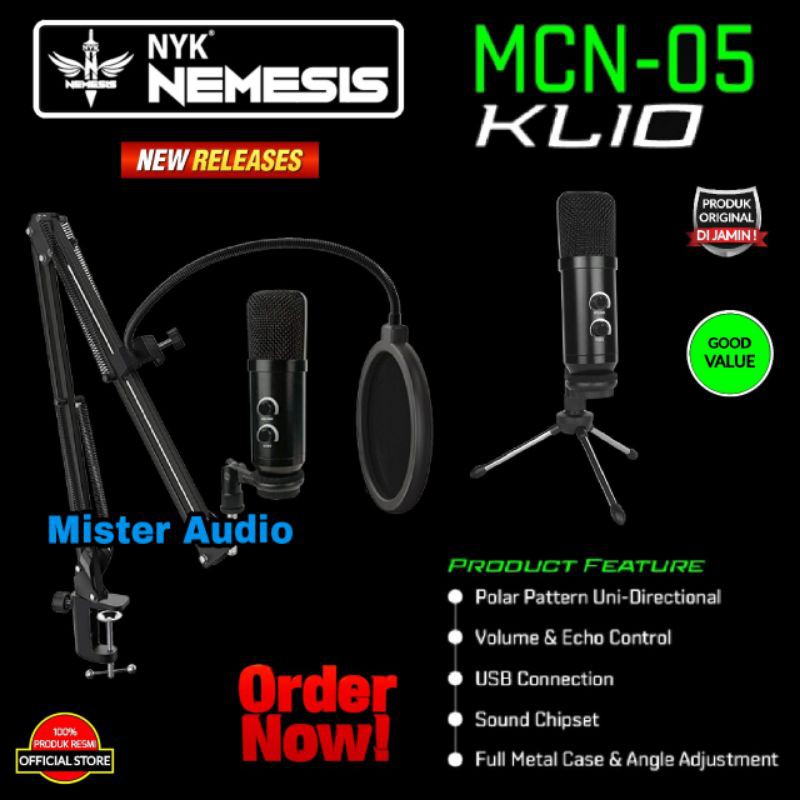 NYK NEMESIS MCN-05 KLIO Condenser Microphone Set Original