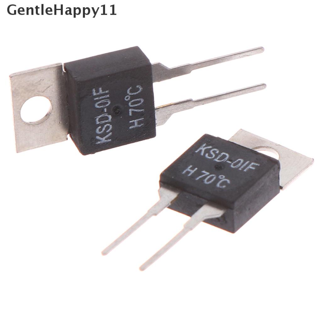 Gentlehappy 2Pcs Saklar Sensor Termostat Suhu KSD-01F 70 Derajat