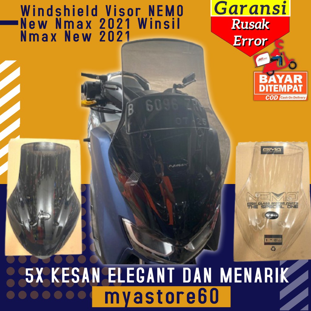 Windshield Visor NEMO Aksesoris Variasi Yamaha New Nmax 2021 Winsil Nmax New 2021 Terbaru