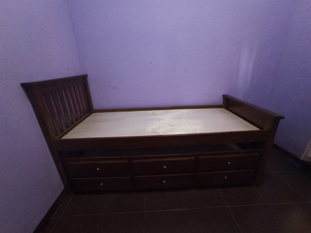 Ranjang Jati Anak Dengan Sorong 90x200 Kokoh