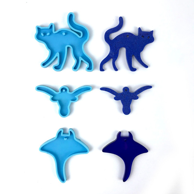 SIY  Resin Casting Silicone Mold Animal Series Keychain Pendat Jewelry Mould DIY