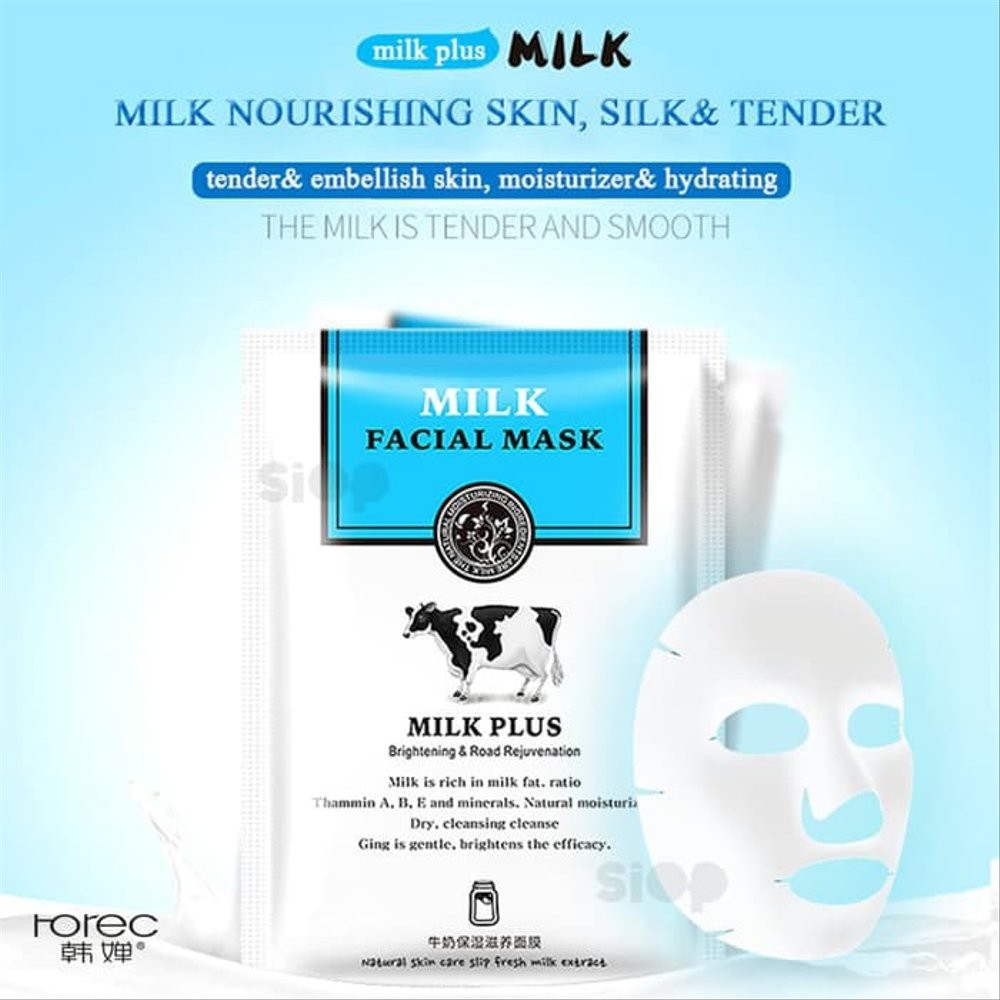 ROREC Mask Sheet GIRLSNEED77 MASKER WAJAH MILK ROREC