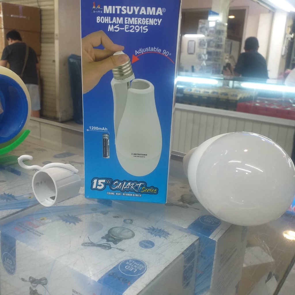 Smart Lamp / Lampu Pintar / Lampu Emergency / Bohlam Emergency /  Lampu Camping Mitsuyama MS E-2915 Lampu yang menyala saat listrik Mati |Tahan Lama