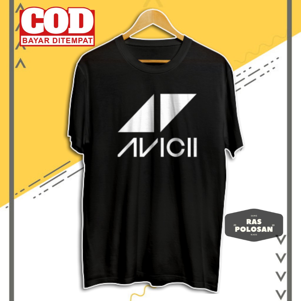 KAOS DISTRO AVICII KAOS MUSIK KAOS BAND BAJU DISTRO MUSIK MURAH BAJU MUSIK PRIA KAOS SABLON