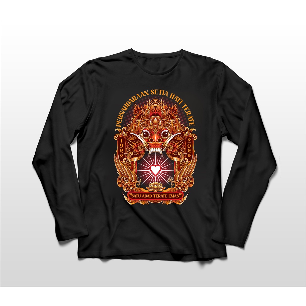 KAOS LENGAN PANJANG PENCAK SILAT PSHT SATU ABAD TERATE EMAS 2 BIG SIZE JUMBO