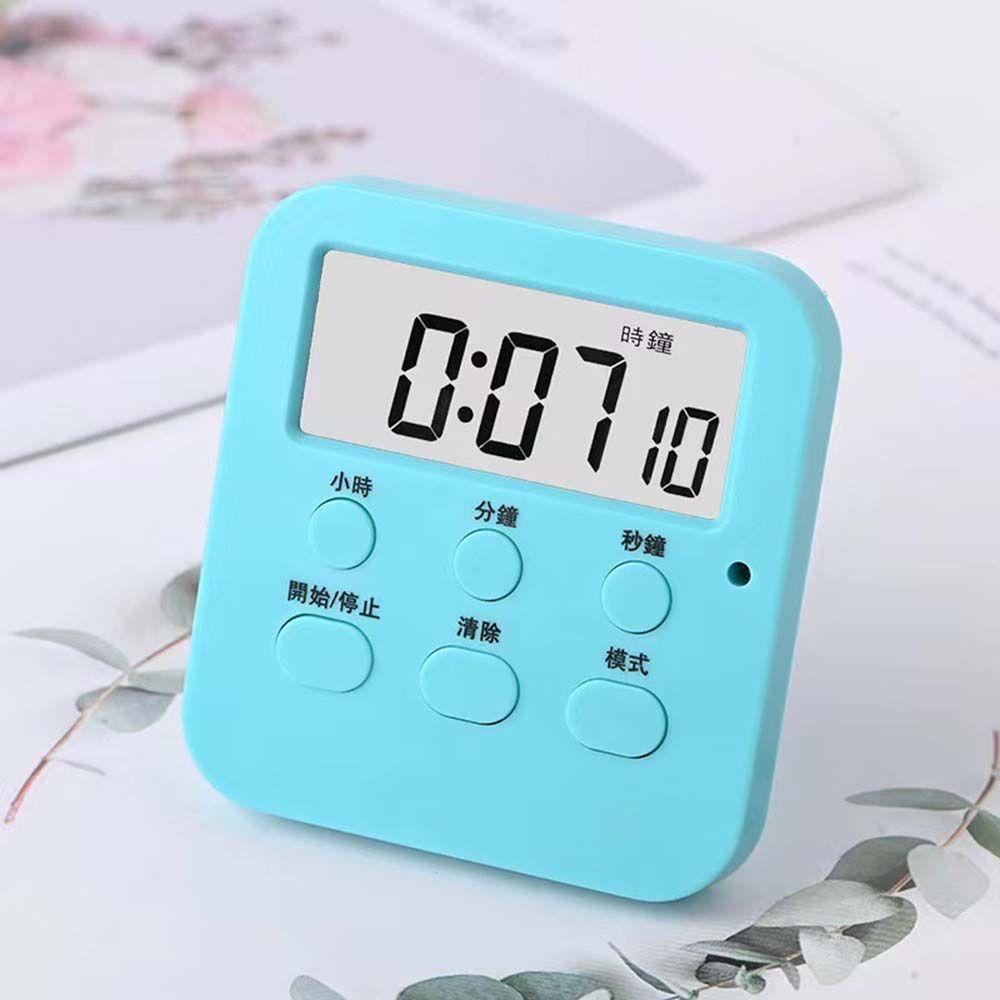 R-flower Digital Timer Manual Belajar Stopwatch Pengingat Mekanik Masak