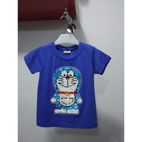 Baju kaos anak perempuan manik manik sequins &  LOL timbul