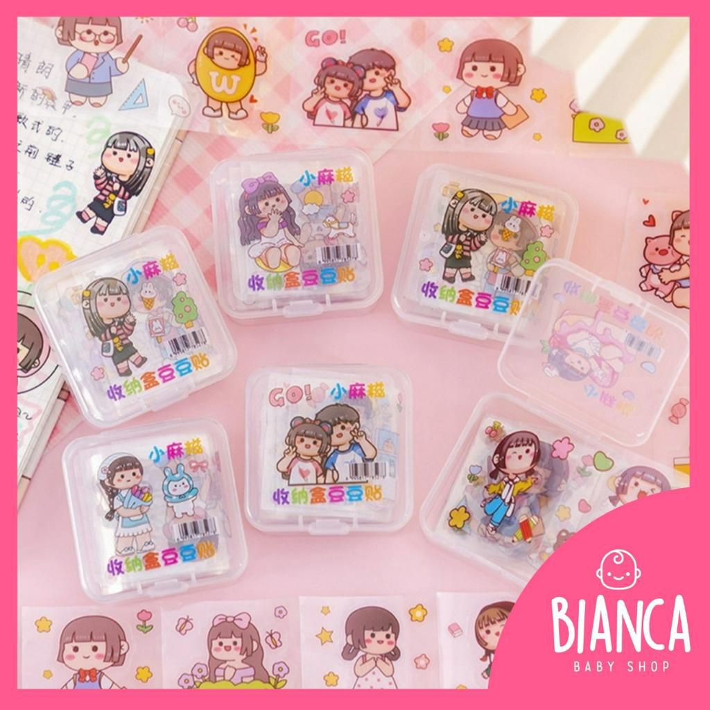 BIANCA - Sticker Transparan PET Mini Box 1 set isi 12pc