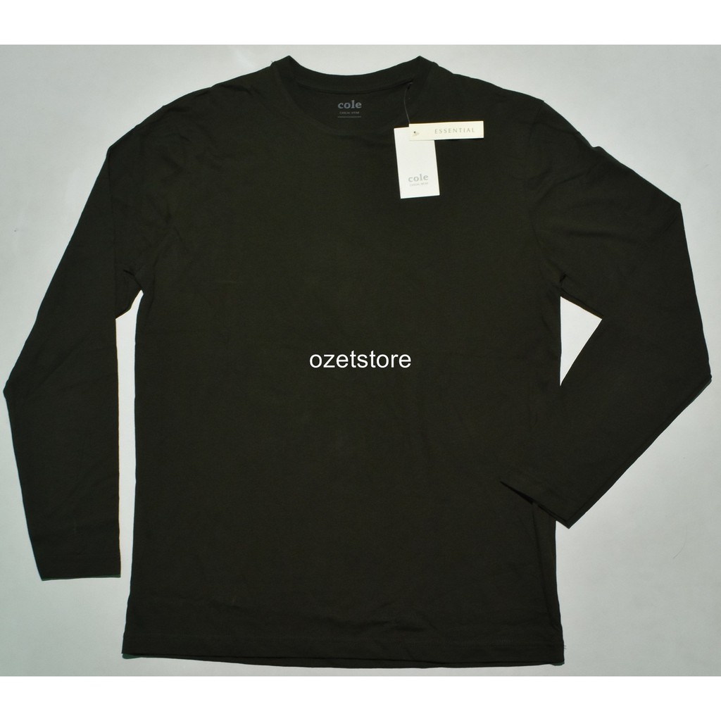 Kaos Pria COLE Casual Wear Lengan Panjang Olive BV91 ORIGINAL & REAL PICTURE