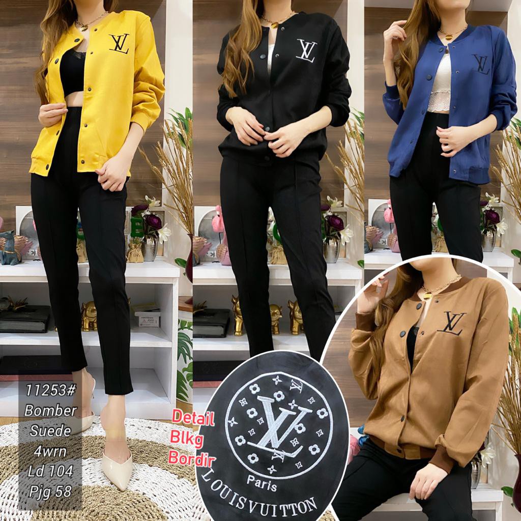 JAKET LV SUEDE BORDIR IMPORT