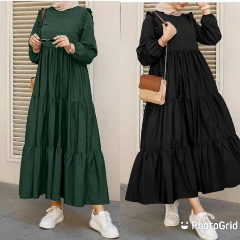 Midi dress sakhila import premium tidak mudah kusut