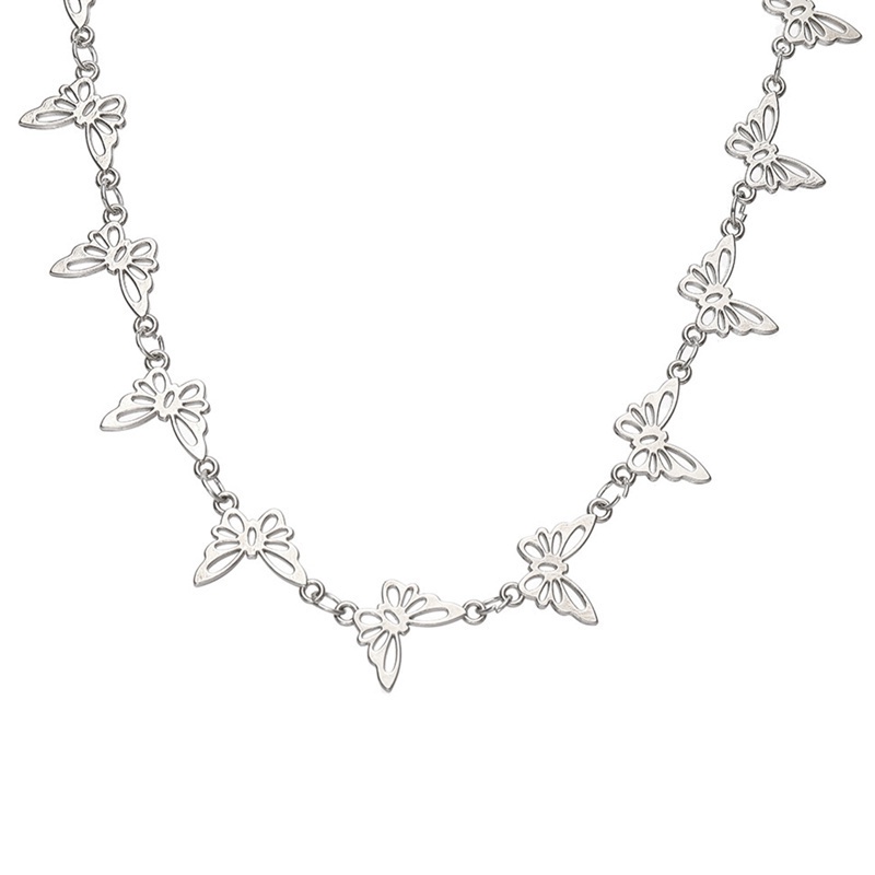 Fancyqube Kalung Choker Rantai Desain Hati Gaya Gotik Kpop Untuk Wanita