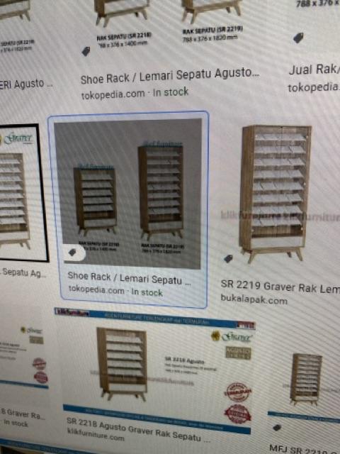 Sr 2218 Graver Agusto Rak Sepatu Lemari Sepatu Minimalis