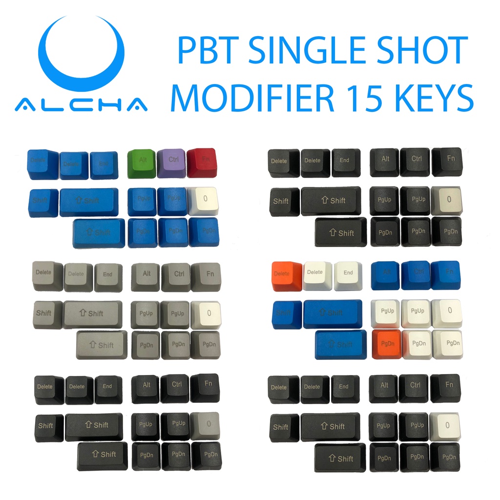 9GMN Alcha Keycaps Pbt Modifier 15 Keys Single Shot