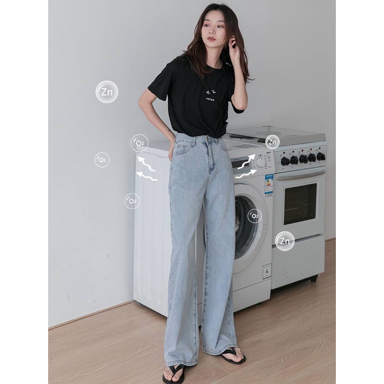 BEARYJEANS Celana Jeans Kulot Jeans Wanita Korean Style Casual Jeans Highwaist - BJ028