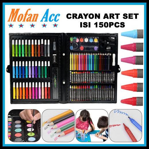 

Promo Crayon Art Set Isi 150Pcs Pensil Warna Spidol Alat Lukis Anak Gambar
