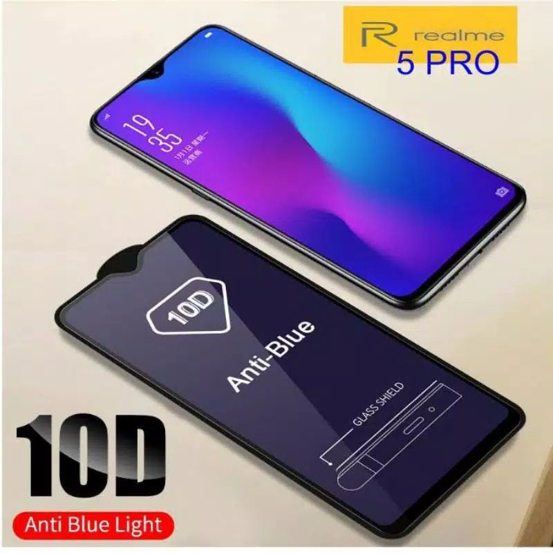 Tempered Glass Vivo Y19 Blue Ray Anti Sinar Biru Full Cover Anti Gores/Tg/Temper Glass