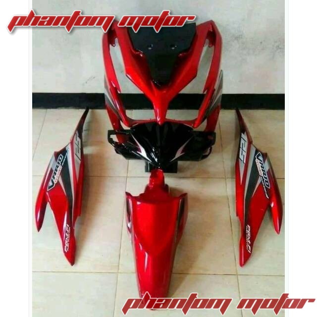 Cover body full halus vario techno 125 old merah + stiker