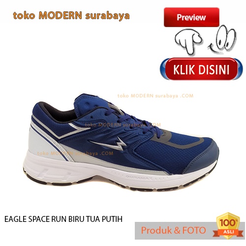 UKURAN JUMBO Sepatu pria olahraga running sneakers tali EAGLE SPACE RUN