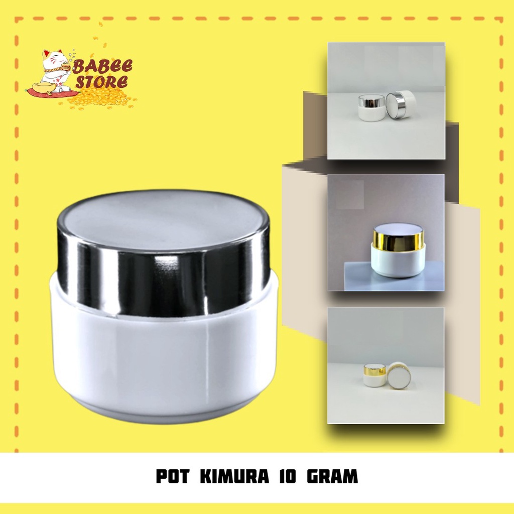 POT KIMURA 10GR POT KOSMETIK - POT CREAM KIMURA LIST GOLD DAN SILVER 10GRAM