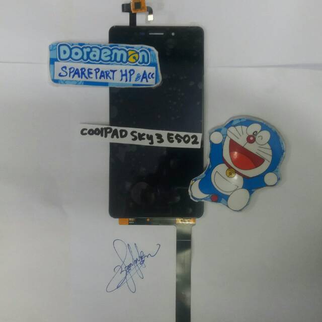 LCD+TOUCHSCREEN COOLPAD SKY 3 E502 Y803 FULLSET ORIGINAL HITAM DAN PUTIH