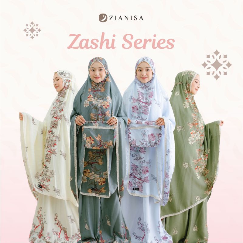 Mukena Tazbiya Zianisa Border Zashi Jumbo All Size