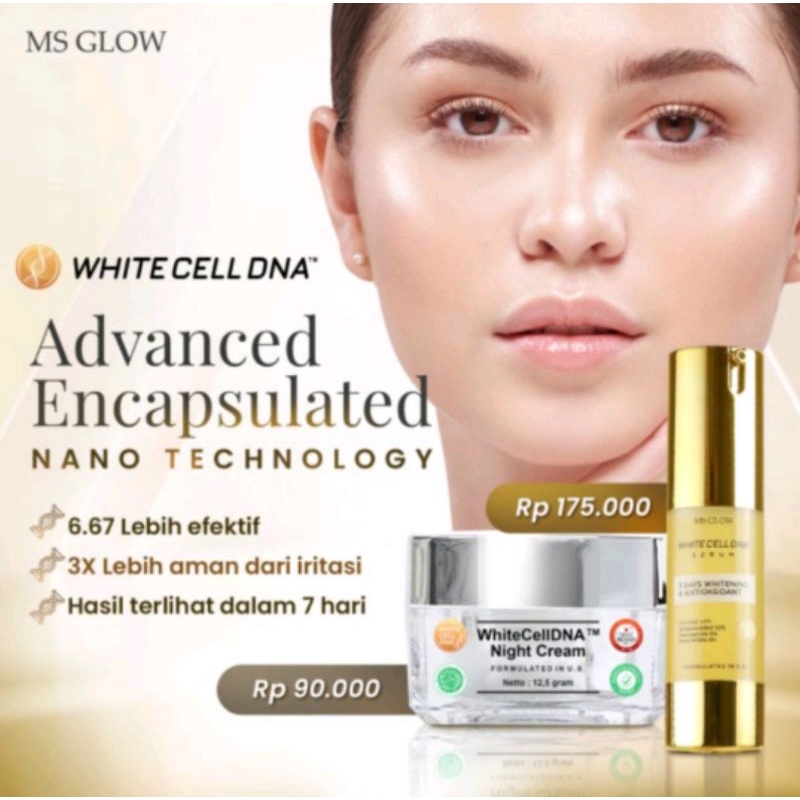 MS GLOW WHITE CELL DNA NIGHT CREAM | MS GLOW WHITE CELL DNA SERUM