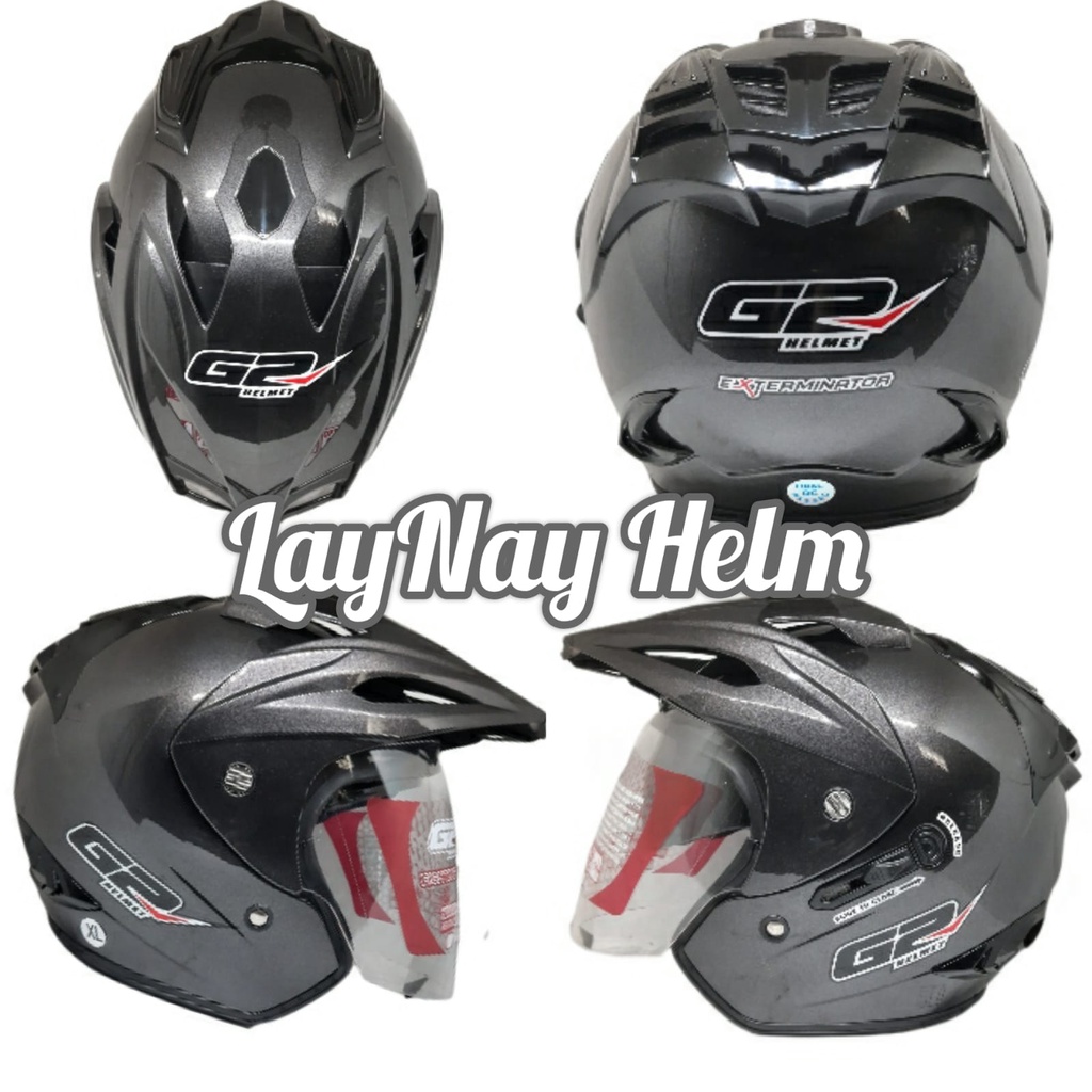 HELM G2 EXTERMINATOR / DOUBLE VISOR GUNMETAL ORIGINAL