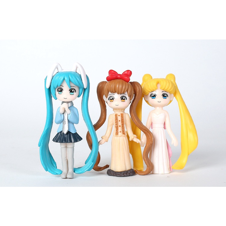 1pc Mainan Action Figure Anime Jepang Sailor Moon Usagi Tsukino Bahan PVC Untuk Hadiah Anak Perempuan