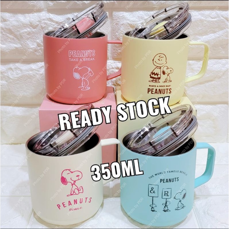 Gelas Tutup Stainless / Stainless Mug Snoopy 350ml