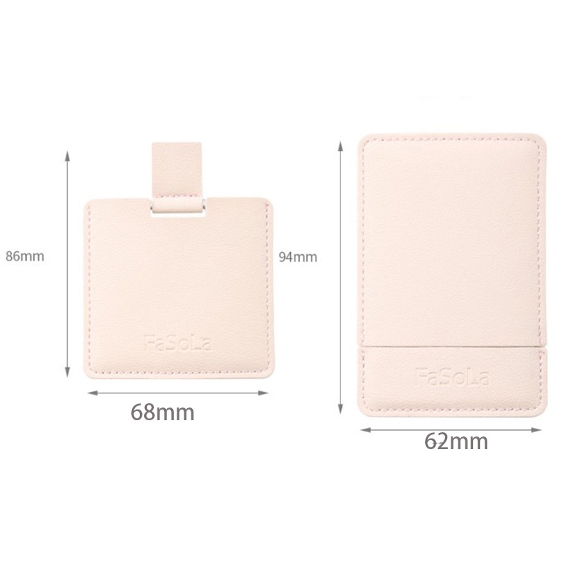 Cermin Saku Mini Bahan Kulit PU Anti Pecah Untuk Kosmetik