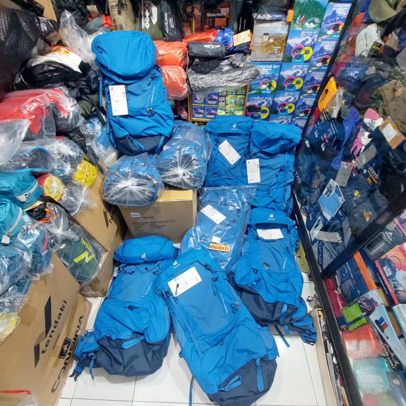deuter aircontact core 70+10 tas gunung carrier carril 70 + 10 80 liter discon